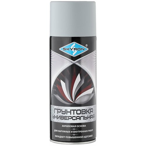 Грунтовка акриловая SKYRON 520 мл, серая, универсальная