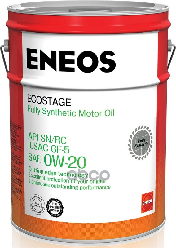 Моторное масло Eneos синтетическое 0w20 ecostage sn 20л