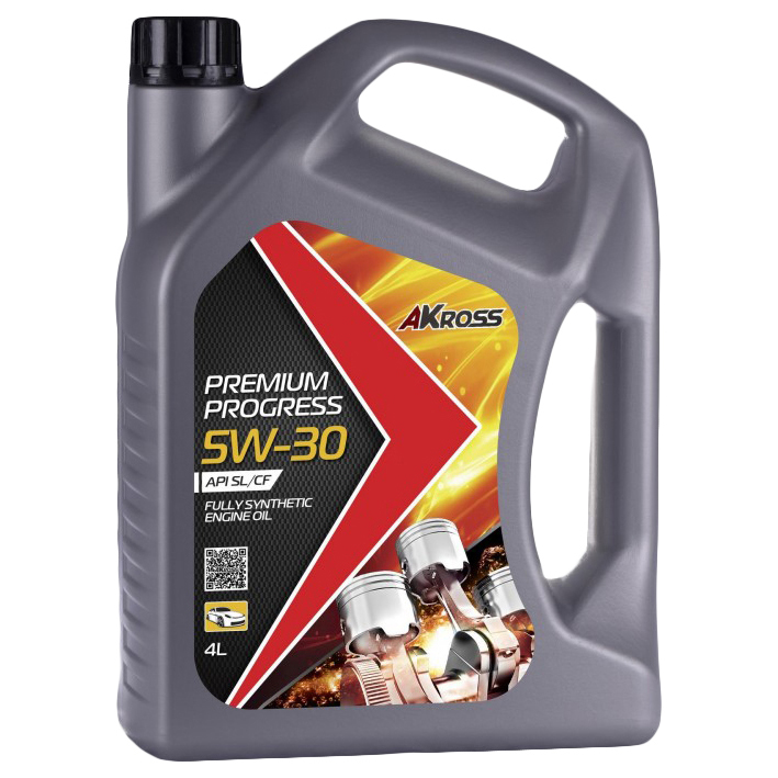 Моторное масло Akross Premium Progress SL/CF синтетическое 5W30 4л