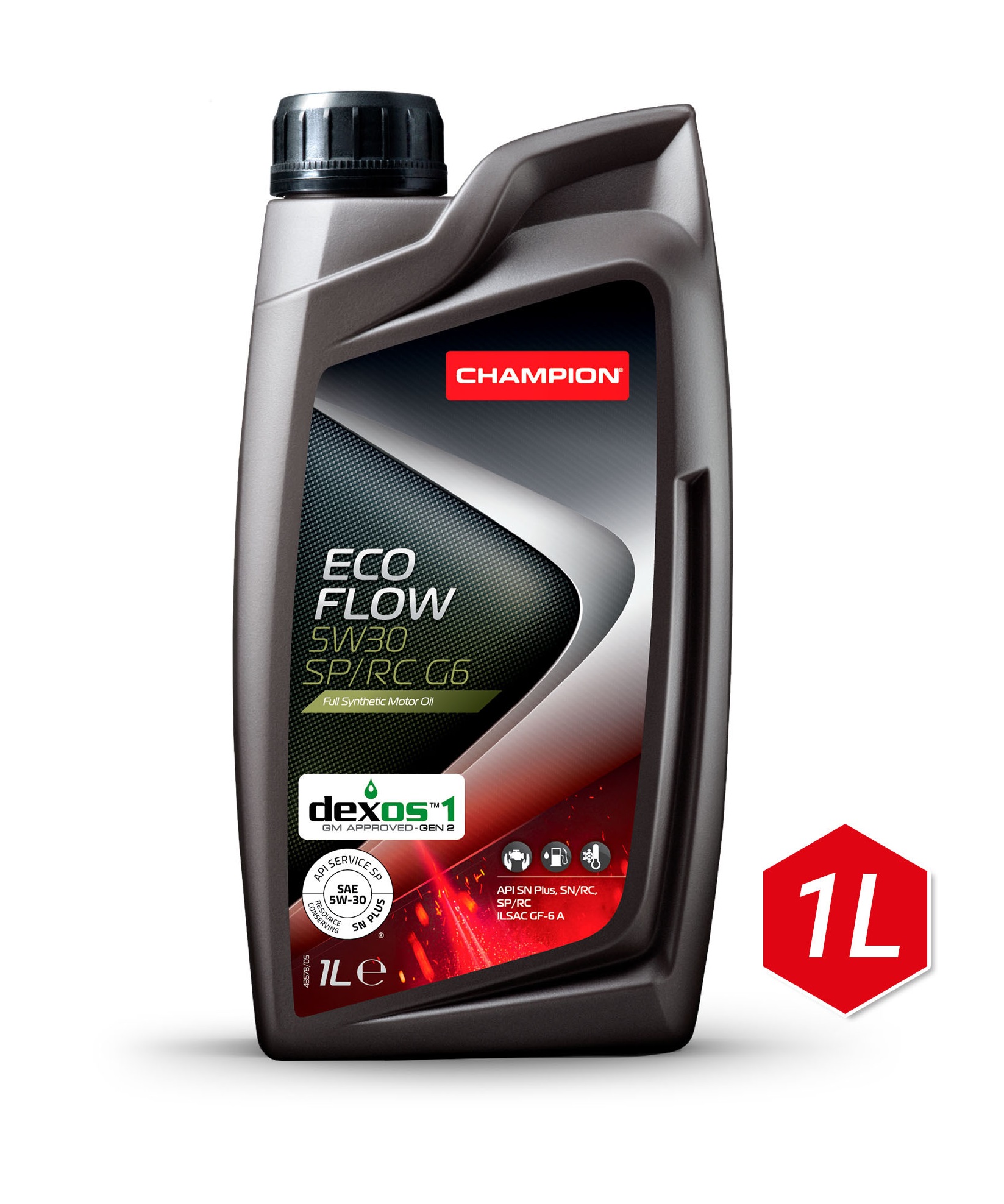 CHAMPION OIL 1047282 Масло моторное CHAMPION ECO FLOW 5W30 SP/RC G6 1L