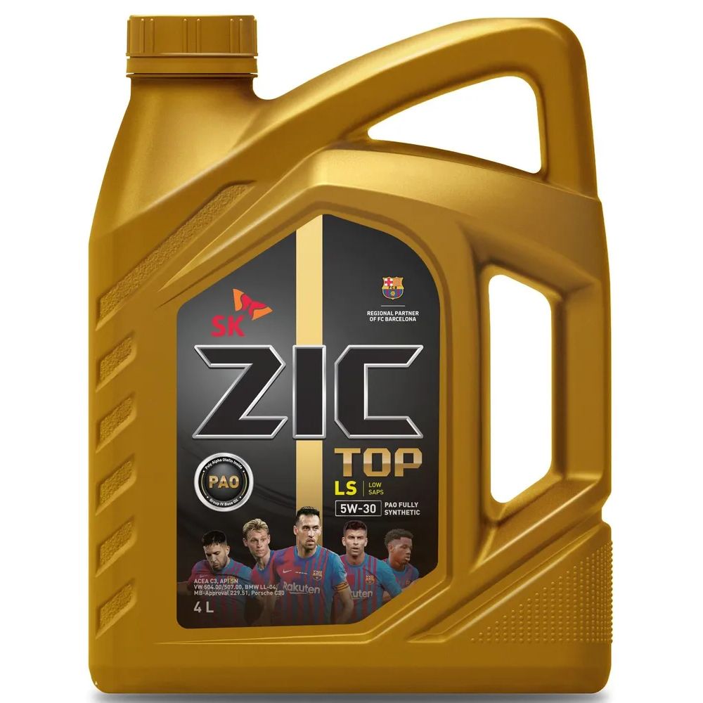 Zic Масло Моторное 5W30 Zic Top 4Л Синтетика (Formula Esp) (Пластик)