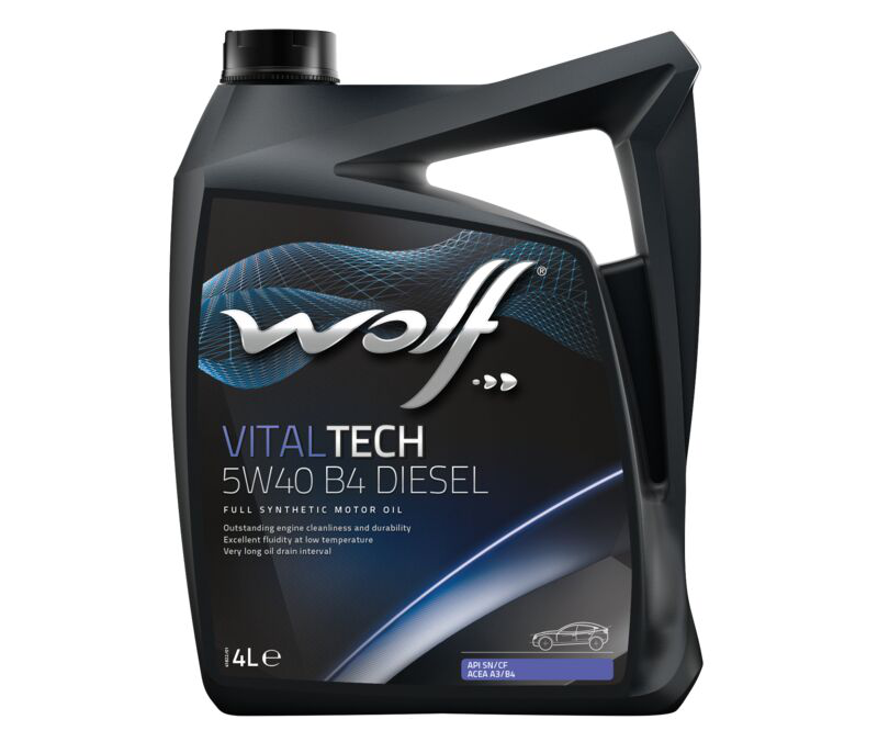 Масло дизельное VITALTECH DIESEL B4 5W40 синт.4л WOLF