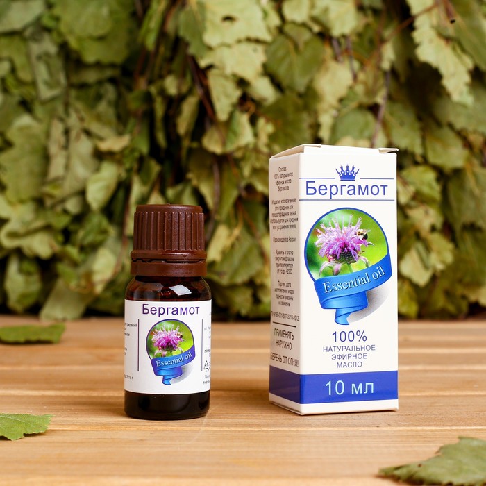 Аромамасло "Бергамот", флакон-капельница, аннотация, 10 мл