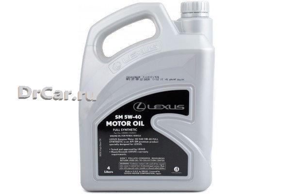 Моторное масло Toyota синтетическое LEXUS 5W40 4л