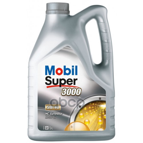 Моторное масло Mobil синтетическое Super 3000 X1 Api: Sj/Sl/Sm/Cf: Acea: A3/B3/B4 5w40 5л