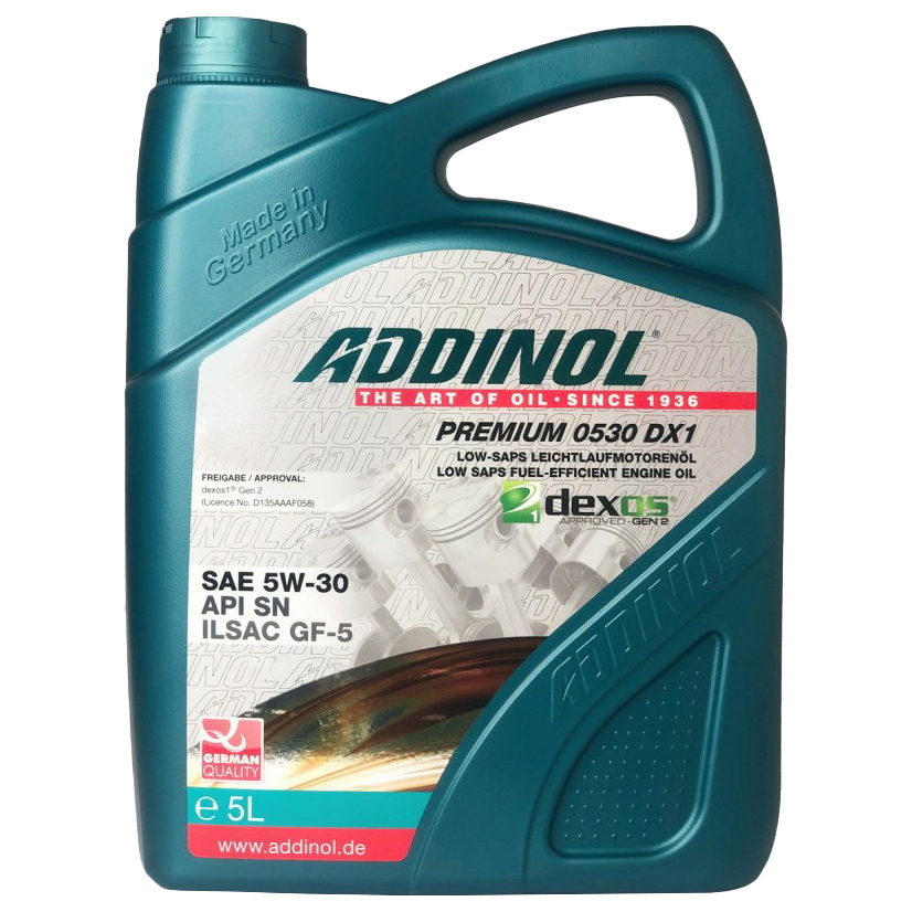 Моторное масло Addinol  Premium 0530 DX1 SN GF-5 синтетическое 5W30 5л