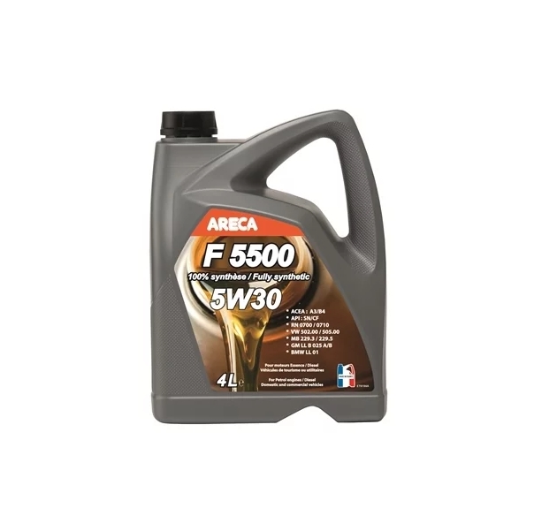 Моторное масло Areca F5500 A3В4 синтетическо 5W30 4л