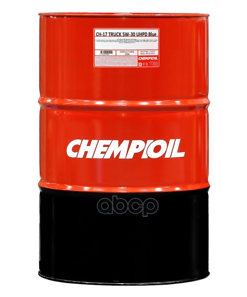 Моторное масло Chempioil синтетическое Truck Uhpd Blue Ck-4, E6/ E9 5W-30 Ch17 200л