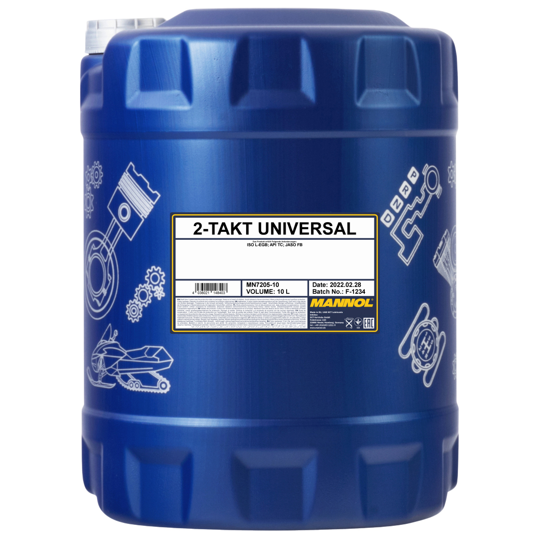 Моторное масло MANNOL минеральное 2-Takt Universal 10л