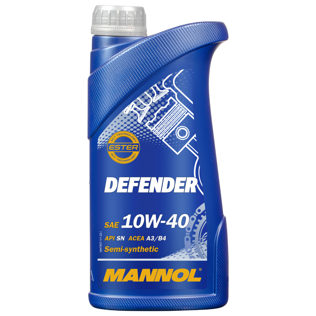 Моторное масло MANNOL полусинтетическое Defender 10w40 1л