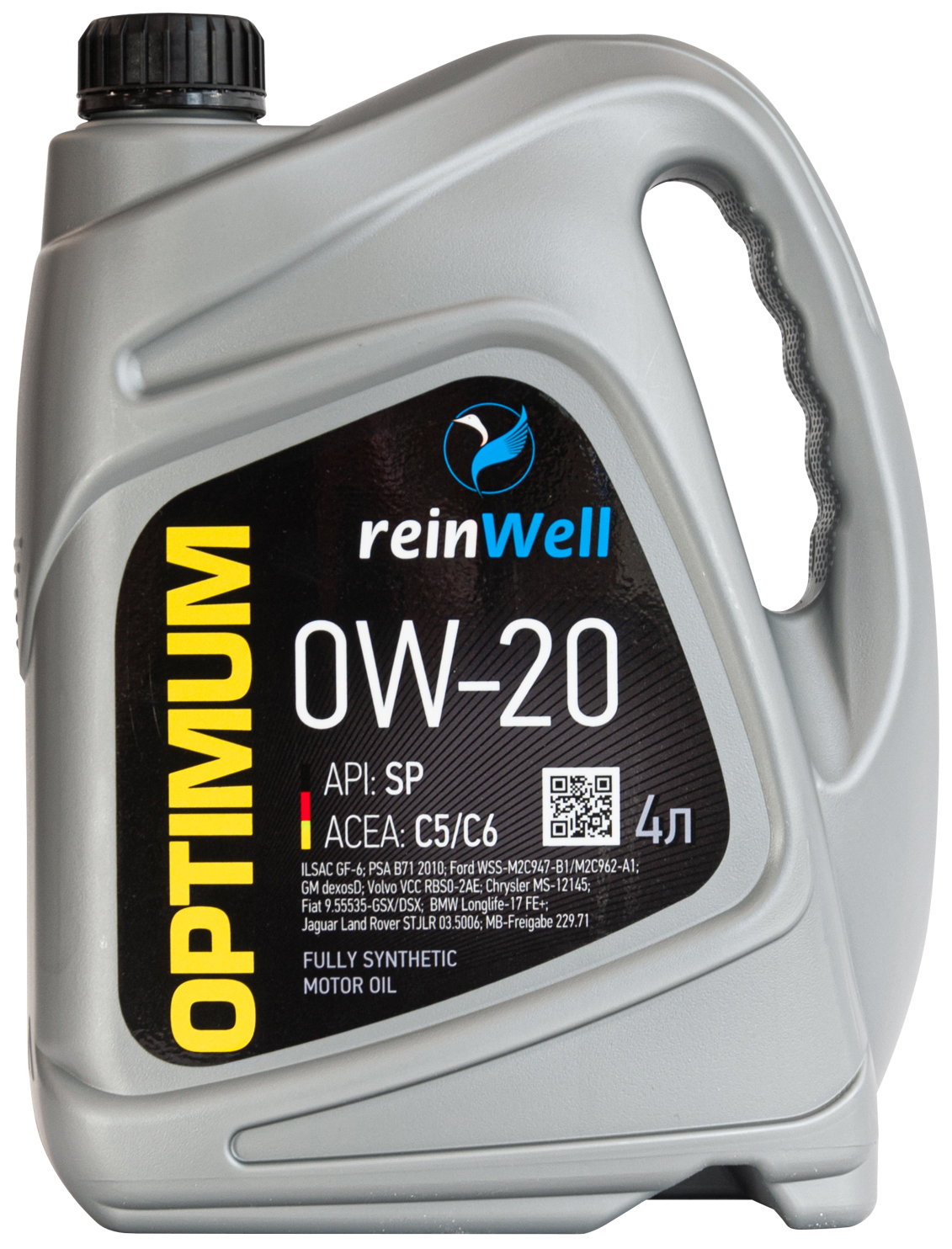 Моторное масло ReinWell 0W20 Ilsac Gf-6/Api Sp 4л
