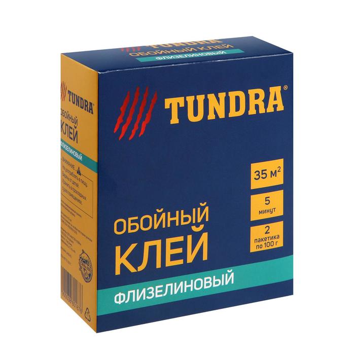 Клей обойный ТУНДРА, для флизелиновых обоев, коробка, 200 г