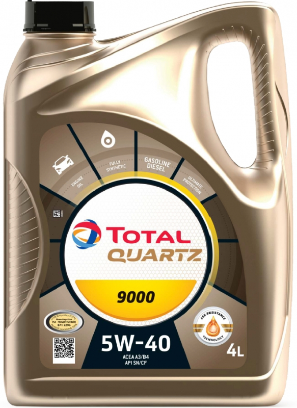 Моторное масло TOTAL Quartz 9000 SAE 5W40 4л