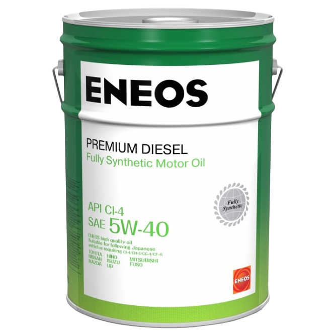 Моторное масло Eneos синтетическое Premium Diesel 5W40 20л
