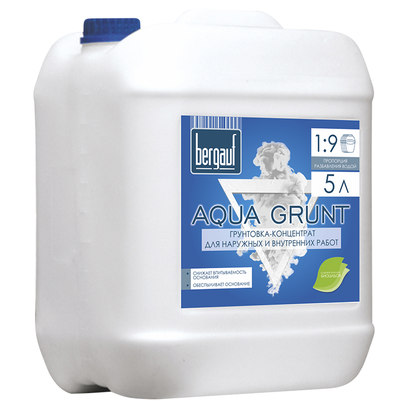 Грунтовка-концентрат BERGAUF Aqua Grunt U, 5л