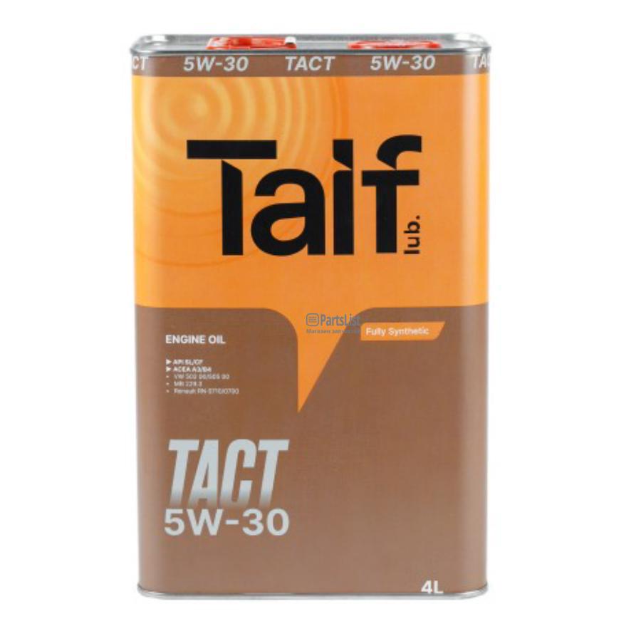 Моторное масло Taif синтетическое Tact 5W30 Api Slc 4л