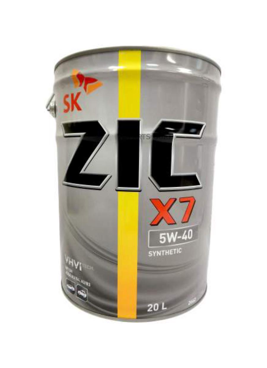 ZIC X7 5W40 (20L)_масло моторное синт.\API SP,ACEA A3/B4,MB 229.5,VW 502.00/505.00,BMW LL-