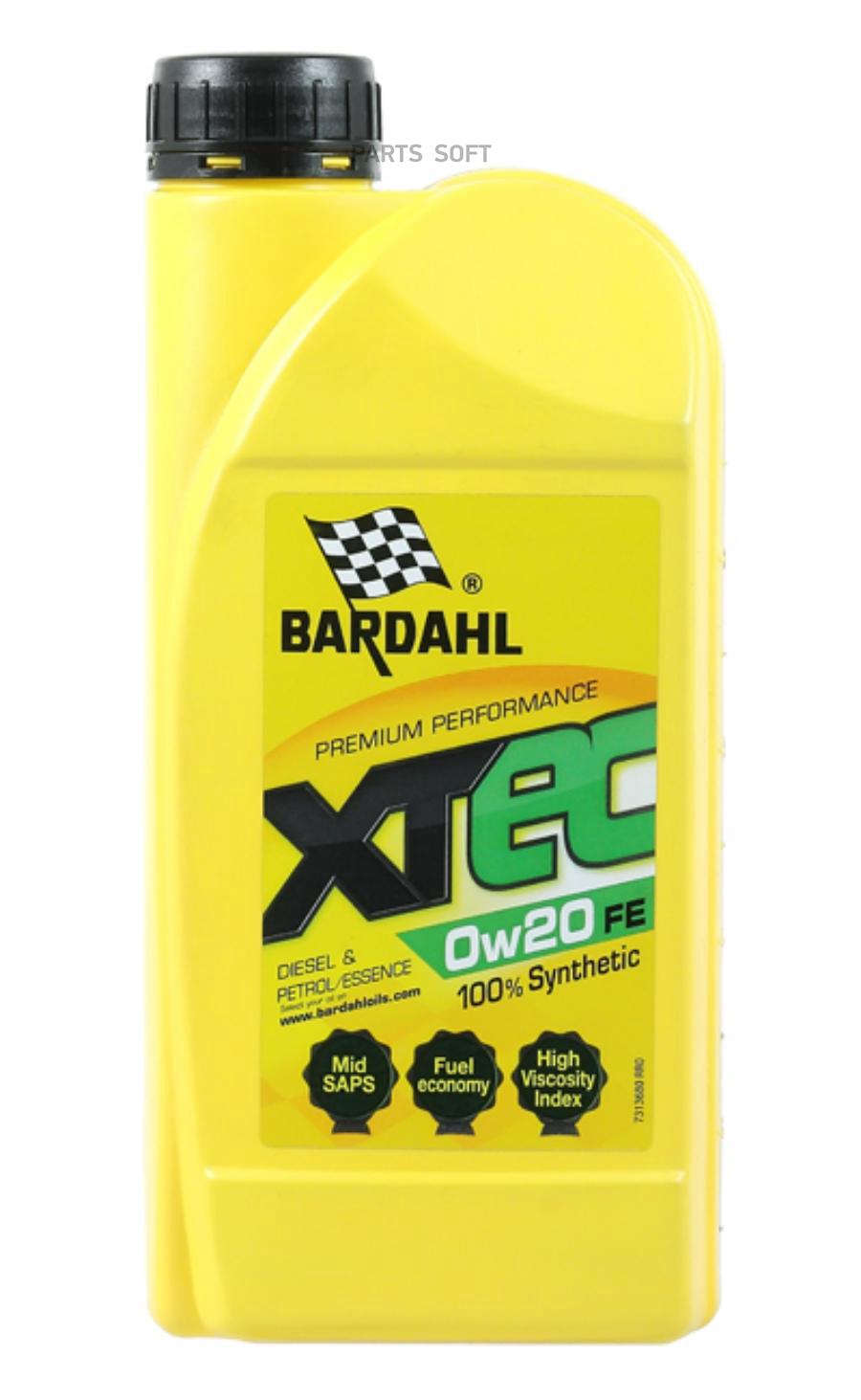 Моторное масло BARDAHL XTEC FE VW 508.00/509.00 синтетическое 0W20 1л