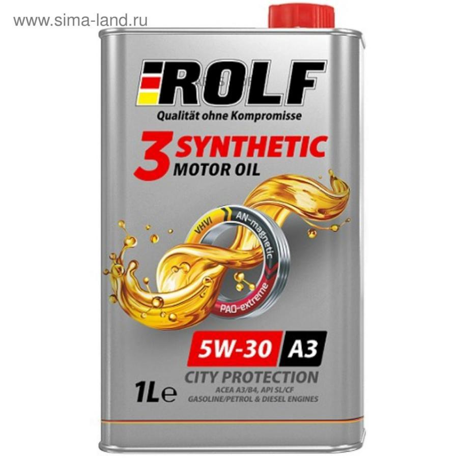 Моторное масло Rolf синтетическое 3-synthenic 5w30 a3/b4 4л