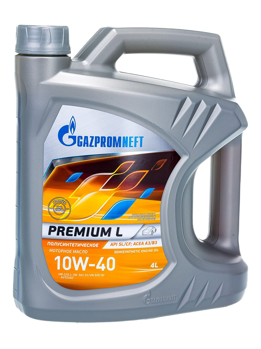Масло gazpromneft 10w40 premium l api sl/cf acea a3/b4 4л п/с