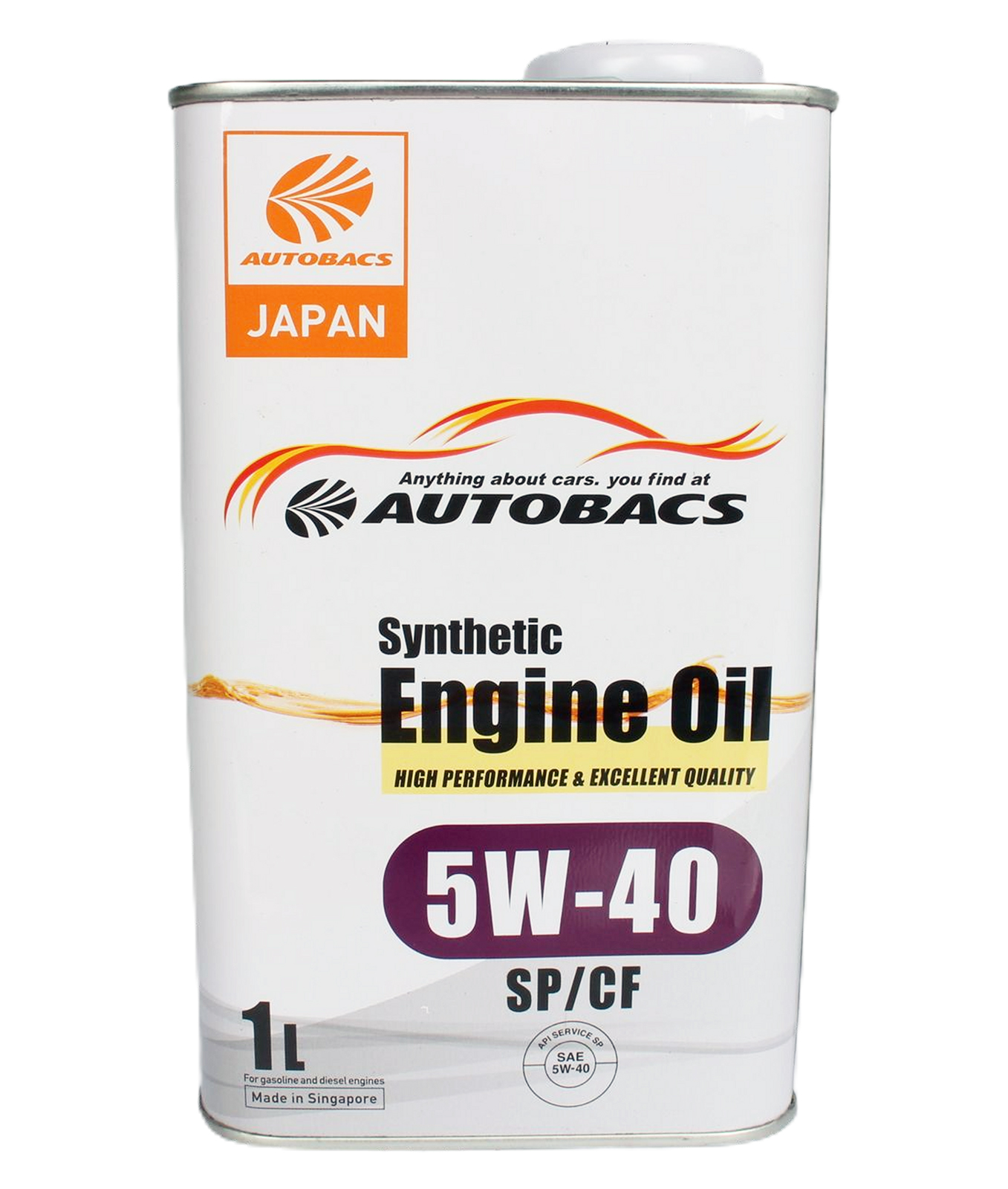 Моторное масло AUTOBACS SP/CF синтетическое 5W40 1л