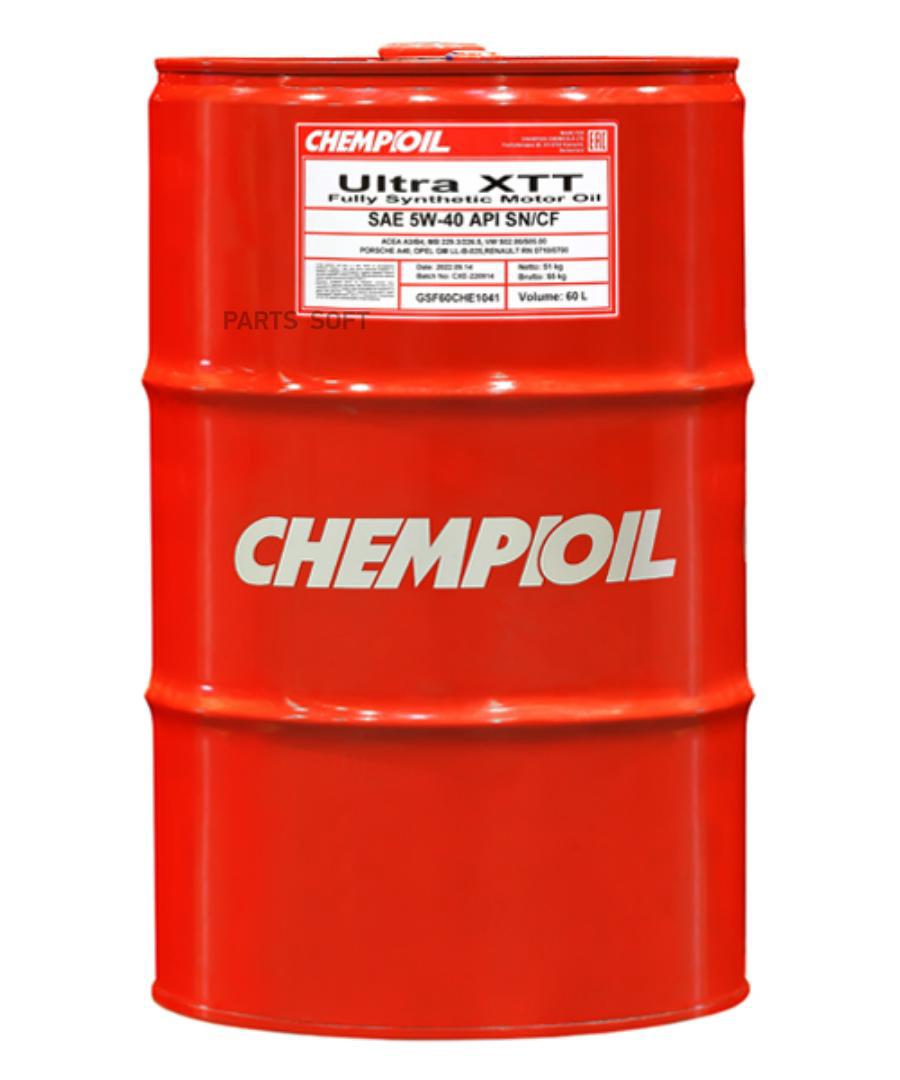Моторное масло Chempioil синтетическое Ultra XTT SN/CF A3/B4 5W40 60л