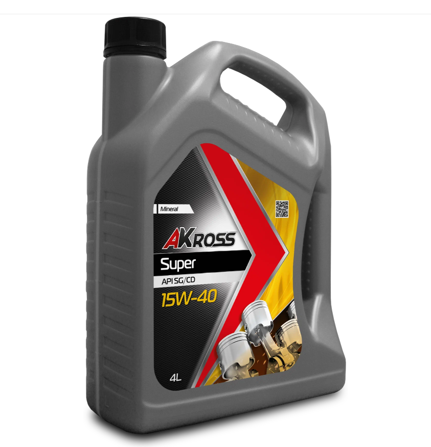 AKROSS SUPER 15W-40 SG/CD Масло моторное минеральное 60L
