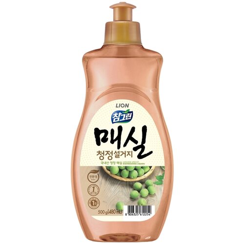 Lion Жидкость для мытья посуды Chamgreen Японский абрикос с дозатором, 0.96 л, 1 кг