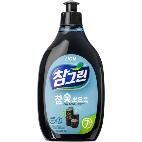 Lion Жидкость для мытья посуды Chamgreen Древесный уголь с дозатором, 0.965 л, 1 кг