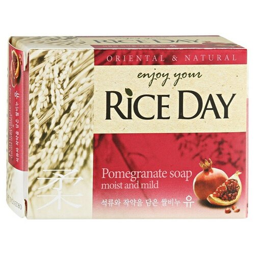 Lion Мыло кусковое CJ Rice Day Экстракт граната и пиона, 100 г