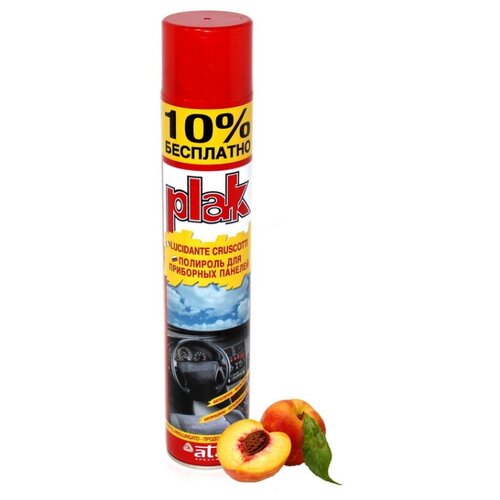 Полироль салона "PLAK" 750 мл, персик, аэрозоль /24