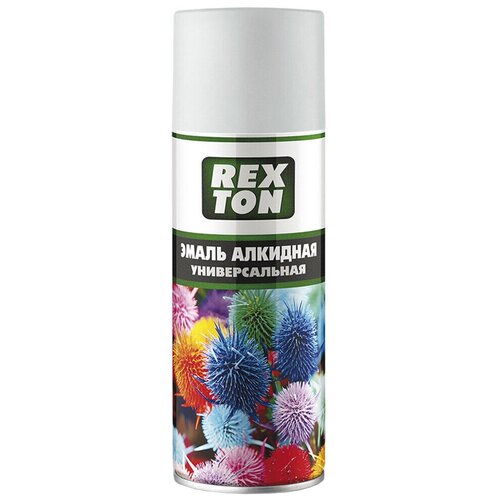 Эмаль REXTON алкидная универсальная глянцевая, черный, 520 мл