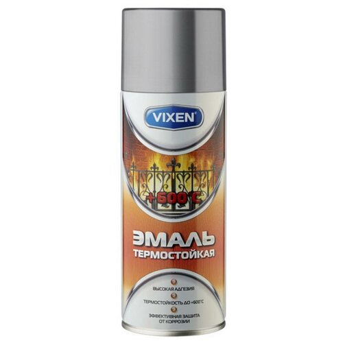 Эмаль Vixen термостойкая 600°С, белый, 520 мл
