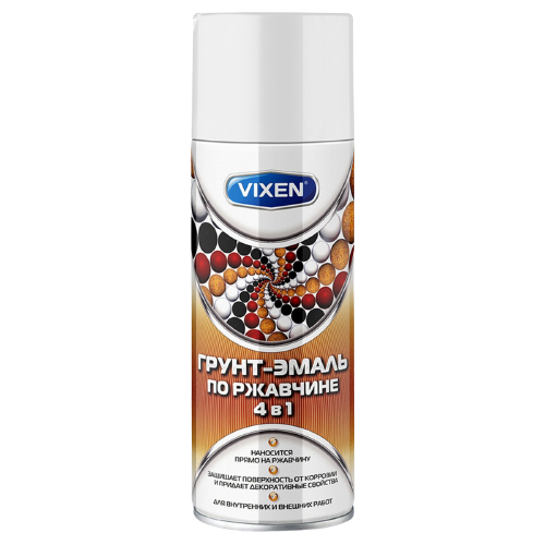 Грунт-эмаль Vixen по ржавчине 4 в 1, RAL 7040 серое окно, 520 мл