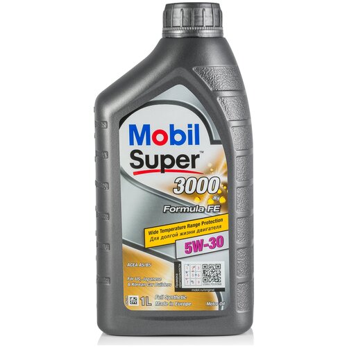 Синтетическое моторное масло MOBIL Super 3000 X1 Formula FE 5W-30, 4 л