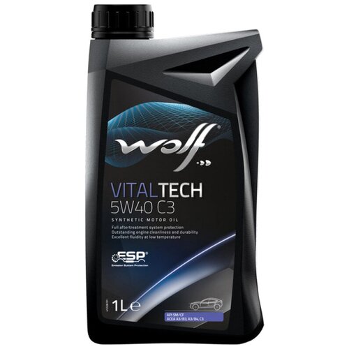 Синтетическое моторное масло Wolf Vitaltech 5W40 PI C3, 5 л