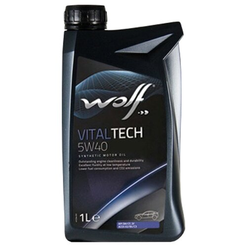 Синтетическое моторное масло Wolf Vitaltech 5W40, 5 л