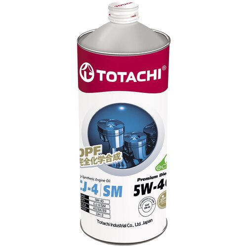 Totachi Моторное масло TOTACHI Premium Diesel 5W-40 CJ-4/SM A3/B4/E9 6л синт. 11706