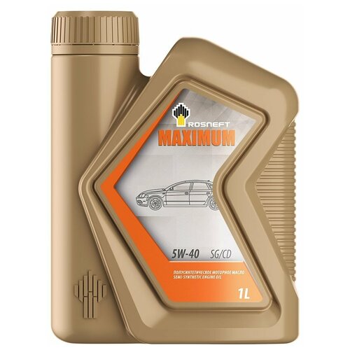 Полусинтетическое моторное масло Роснефть Maximum 5W-40 SG/CD, 4 л