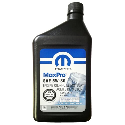 Моторное масло Mopar MaxPro SAE 5W-30, 5 л