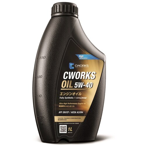 Синтетическое моторное масло CWORKS 5W-40 A3/B4, 1 л