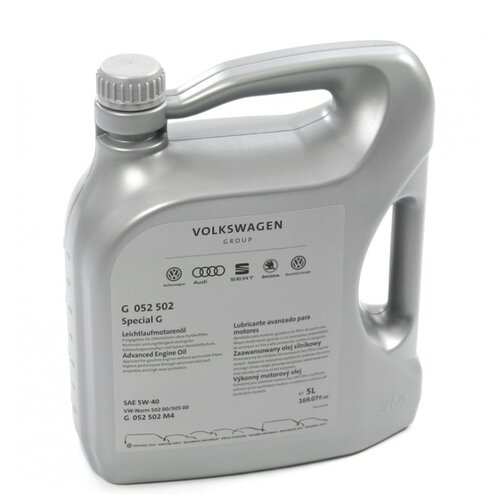 Синтетическое моторное масло VOLKSWAGEN Special G 5W-40 (G52502), 5 л