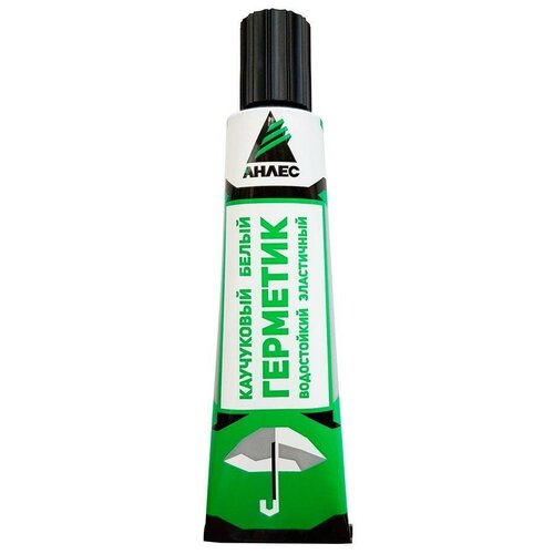 Герметик "анлес", каучуковый, белый, 40 мл