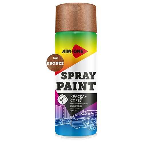 Краска Aim-One Spray Paint металлик, bronze, 450 мл