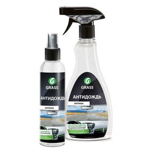 135250 GRASS Антидождь 250мл - Antirain: водо и грязеотталкивающее средство для стекол зеркал, фар автомобиля и любых других стеклянных поверхностей, спрей