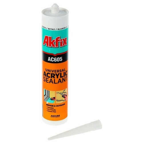 Герметик Akfix AC605, акриловый, белый, 310 мл