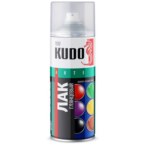 Аэрозоль лак универсальный акриловый KUDO №9002 глянцовый 520мл