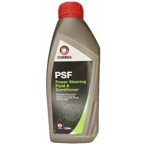 Жидкость и кондиционер гидроусилителя руля COMMA Power Steering Fluid & Conditioner, минеральный, красный, 1 л., арт. PSF1L