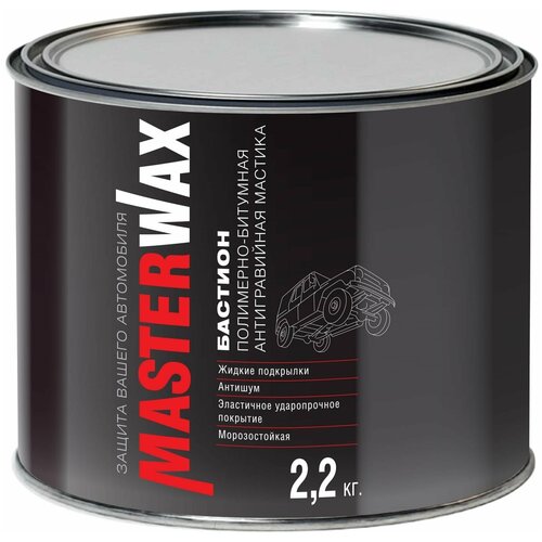 Мастика полимерно-битумная бастион MasterWax ж/б 2,2 кг