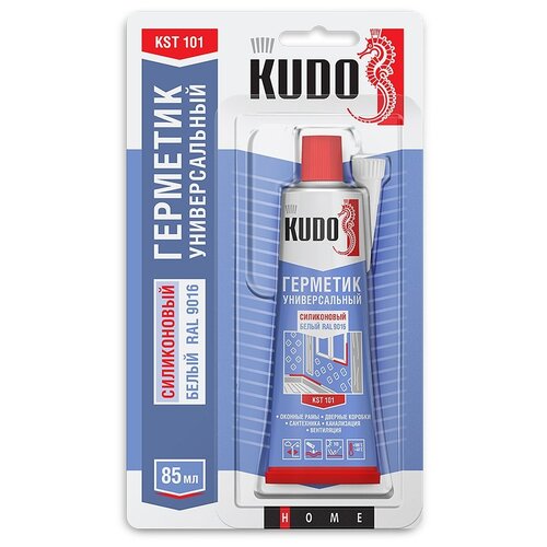 Герметик силикон. Универсальный 85 МЛ прозрачный "KUDO" KST-100